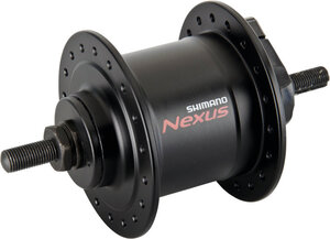 Shimano Nabendynamo NEXUS DH-C3000 100 mm V-Brake 36-Loch 6V/1.5W Mutterverschluss schwarz 